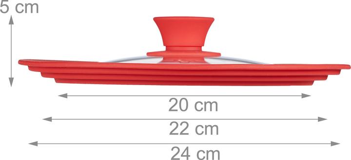 Immagine prodotto Relaxdays Coperchio Universale, Vari Colori (24 cm, Vetro)