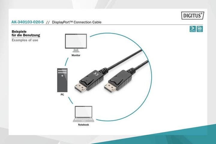 Image du produit Digitus DisplayPort — DisplayPort (2 m, DisplayPort)