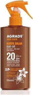 Produktbild Agrado Sonnenöl SPF 20 mit natürlichen Extrakten Wasserfest 200ml (Sonnenöl, SPF 20, 200 ml, 2690 g)