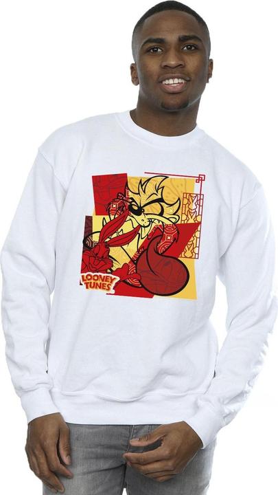 Actual product image Looney Tunes Mens Taz Bugs Rabbit New Year Sweatshirt (S)