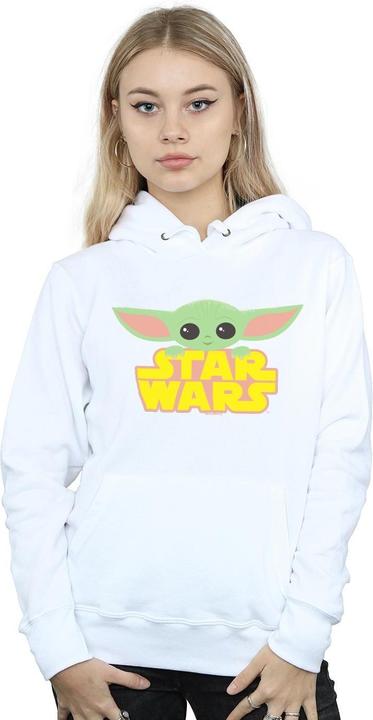 Immagine prodotto Star Wars The Mandalorian The Child And Logo Felpa con Cappuccio Donna (L)
