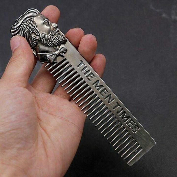 Actual product image JTI Stainless steel beard comb