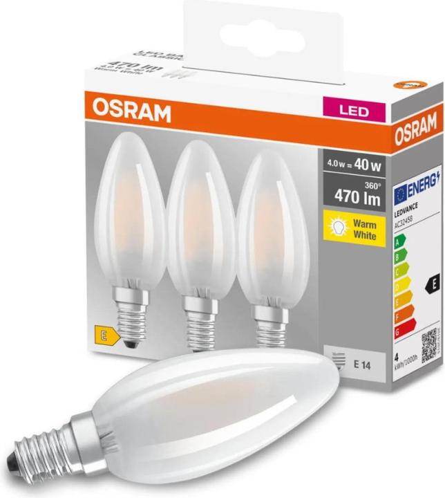 Produktbild Osram Led Base Classic B (E14, 4 W, 470 lm, 3 x, E)