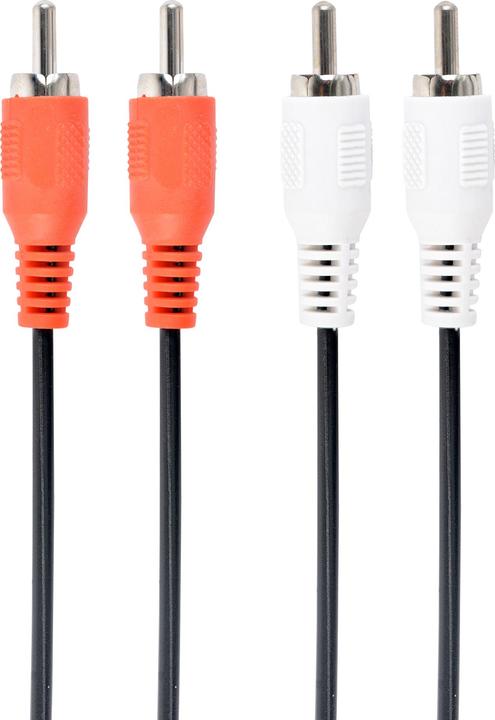 Productafbeelding Cablexpert CCA-2R2R-6 Audiokabel 1,8 m 2 x RCA Zwart (1.80 m)