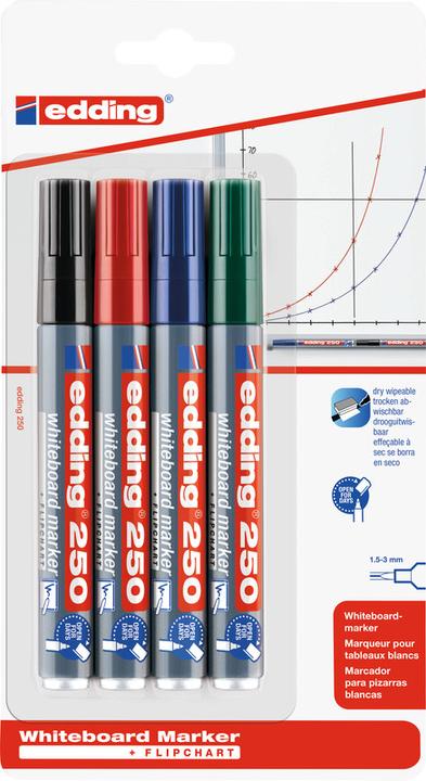 Actual product image Edding 250 (Multicoloured, 3 mm, 4 x)
