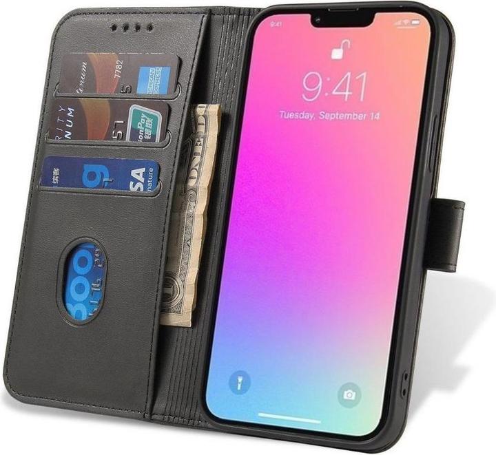Produktbild Hurtel Magnet Case with flap and wallet for Samsung M54 - black (Samsung Galaxy M54)