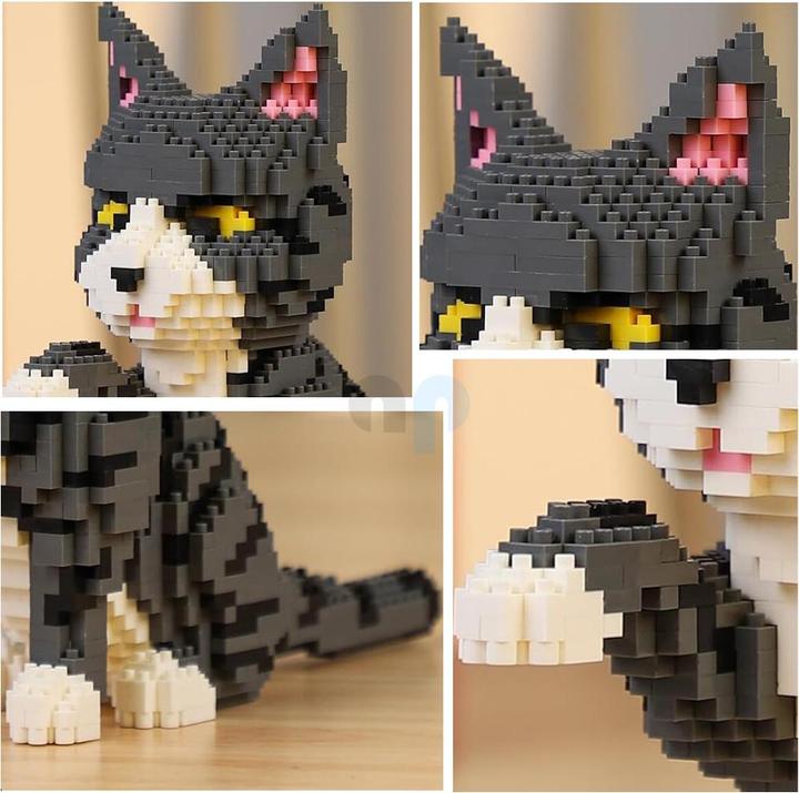 Actual product image Balody 16038 - Gray Cat (1300 pieces)