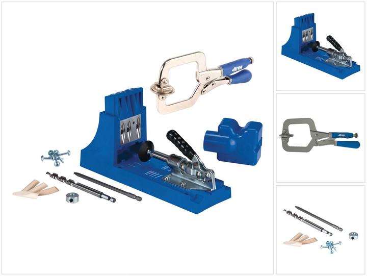 Produktbild Kreg Jig K4 Starter Set ( K4 ) Verbindungssystem + Classic Universal Clamp Schnellspannzwinge (