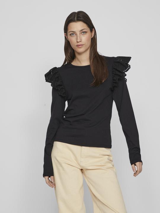 Actual product image Vila Lace shoulder top with long sleeves (S)