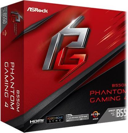 Produktbild AsRock B550M Phantom Gaming 4 (AM4, AMD B550, mATX)
