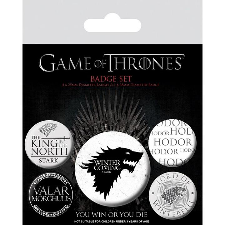 Produktbild Game of Thrones Abzeichen 5erPack Knopf