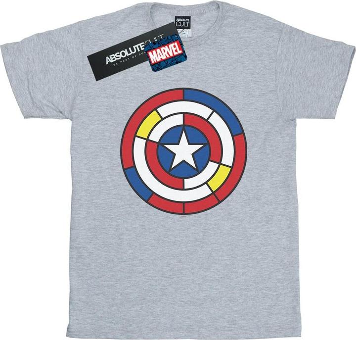 Captain America Stained Glass Shield TShirt (XL)