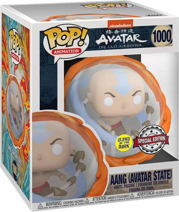 Actual product image Funko POP Avatar The Last Airbender Aang All Elements Glow in the Dark Exclusive