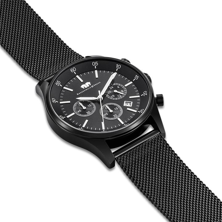 Actual product image Men Chronograph Goodwill Stainless Steel Black - 5112 (Chronograph, 45 mm)