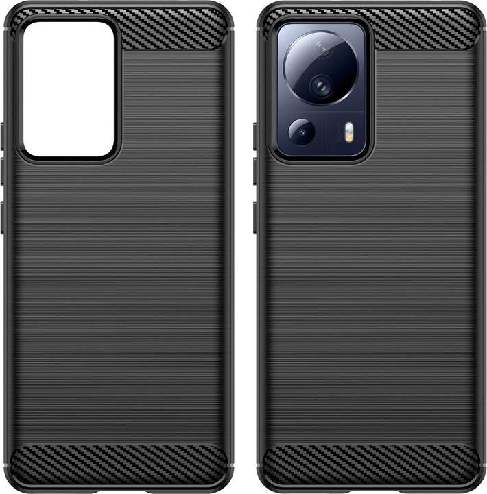 Produktbild König Design Hülle Handy Schutz für Google Motorola Samsung Xiaomi Case Cover Carbon Optik (Xiaomi 13 Lite)