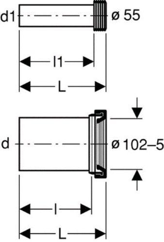 Produktbild Geberit 152.441.46.1 Anschlussset für Wand-Wc