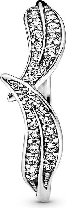 Actual product image Pandora Ring Sparkling Leaves (54, 925 Silver)