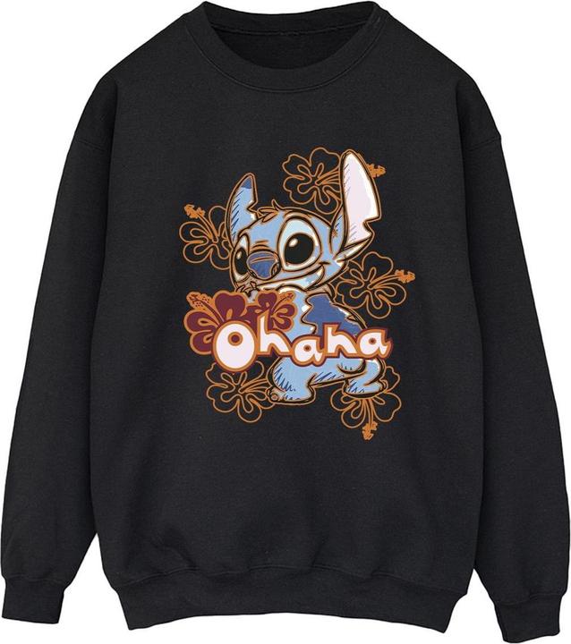 Produktbild Disney Lilo And Stitch Ohana Orange Hibiscus Sweatshirt (L)