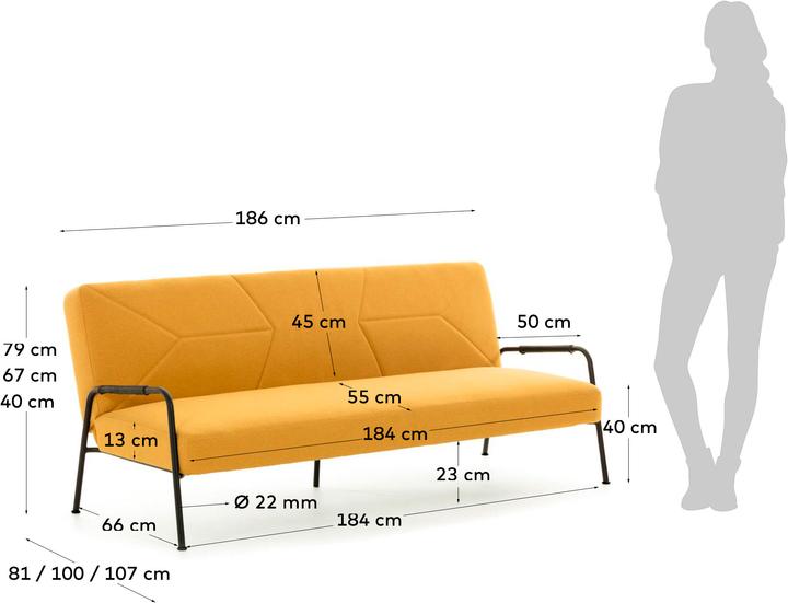 Image du produit Kave Home Neiela (3 places, Canapé-lit)