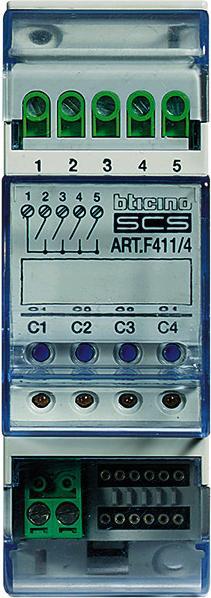Actual product image Bticino ACTIVATOR DIN 4S F411/4 F411/4 (Shutter actuator)