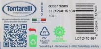 Actual product image Tontarelli Storage box with lid 13 L plastic (33 X 29 x 16 cm) Colour: Black (13 l)