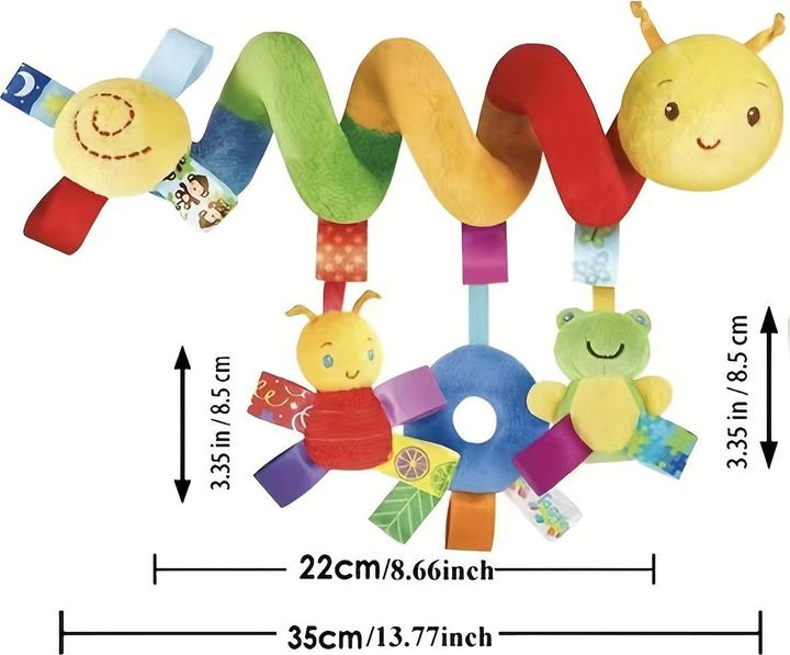 Actual product image Activity Board Baby bed spiral toy, plush activity hanging cradle toy, baby car seat toy