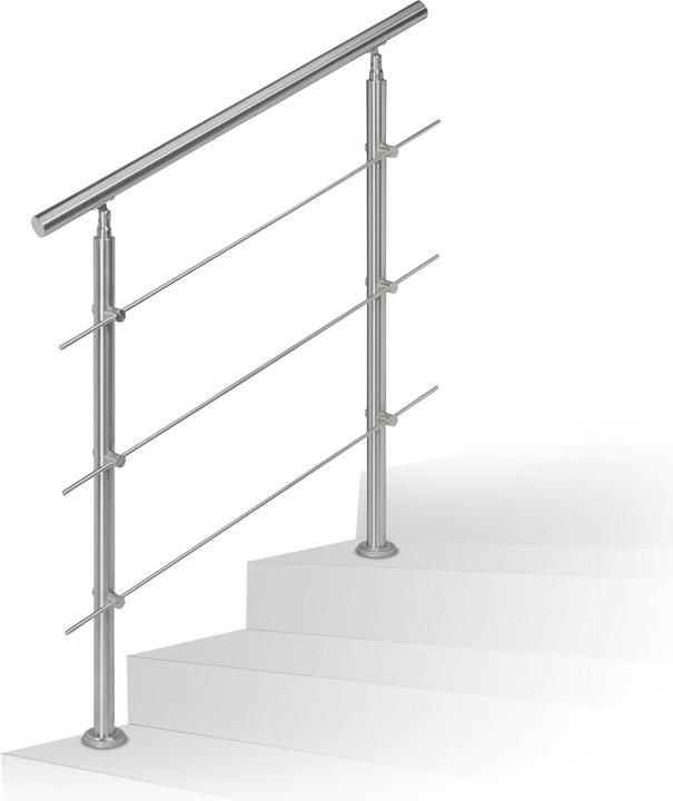 Relaxdays Treppengeländer 1,5m (Edelstahl)