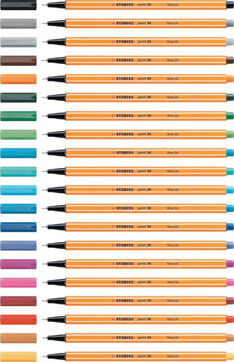 Produktbild STABILO point 88 Fineliner (Schwarz, 1 x)
