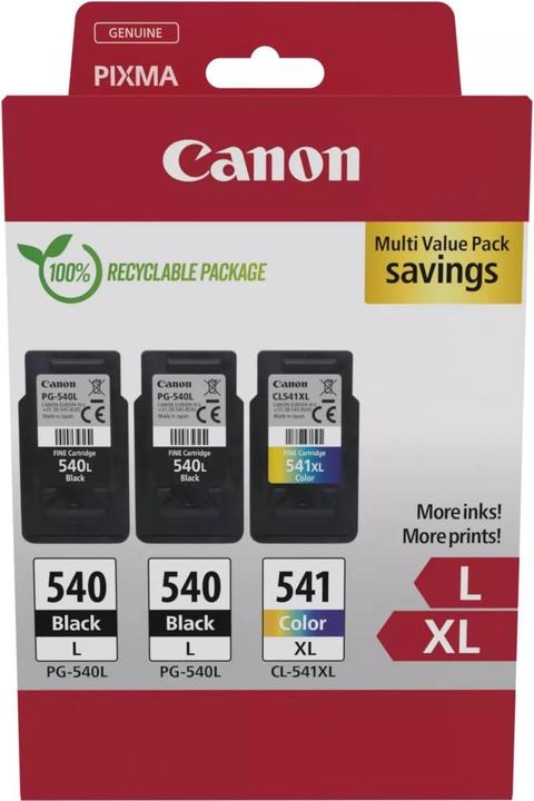 Actual product image Canon PG-540Lx2/CL-541XL Ink Cartridge (M, FC, C, Y)
