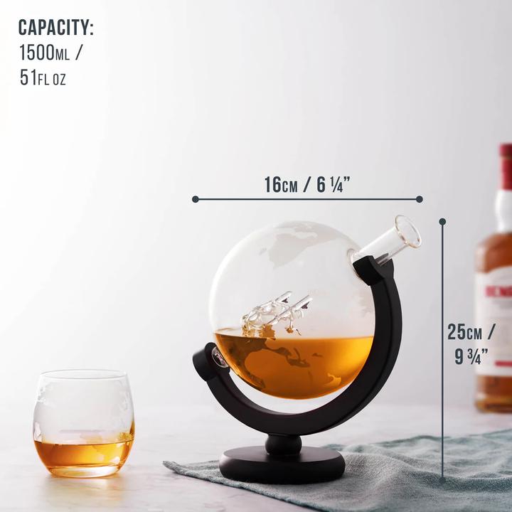 Produktbild Oak & Steel Whisky Gläser und Dekanter Set Globus (1.50 l)