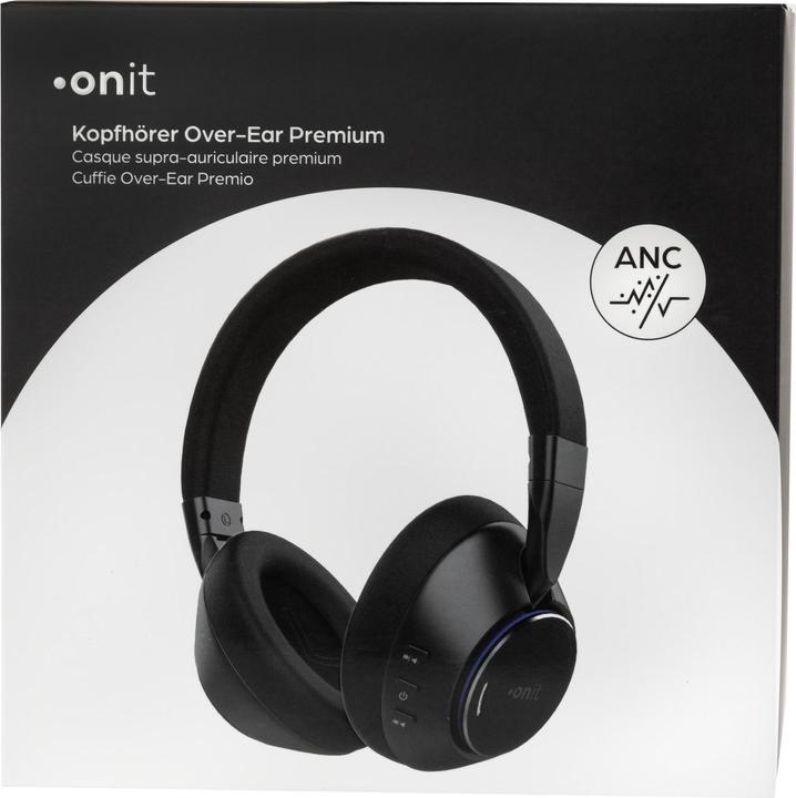 Produktbild Onit Wireless Over-Ear-Kopfhörer Premium Schwarz (ANC, 25 h, Kabellos)