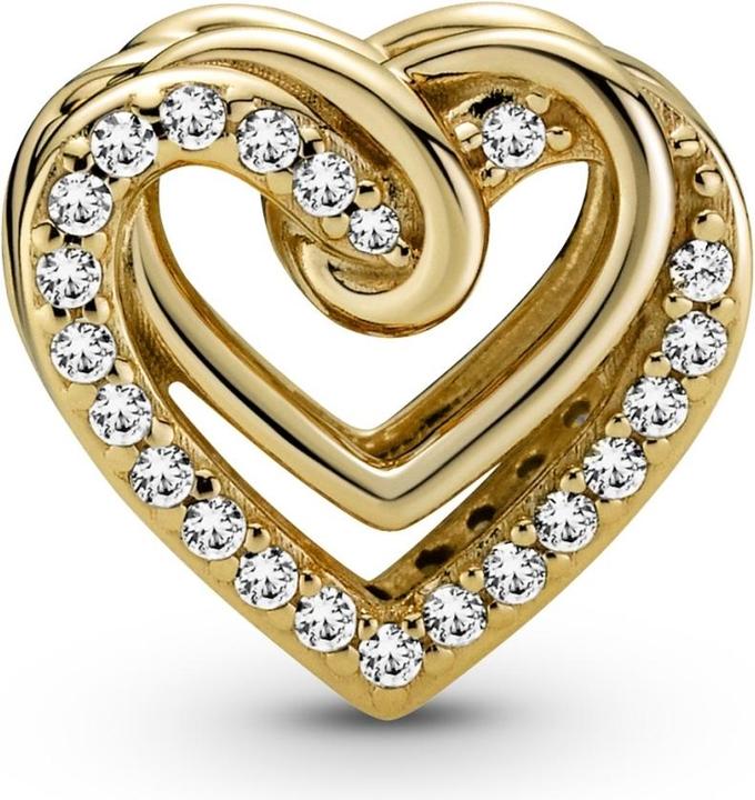 Produktbild Pandora 14k Gold Funkelnde Verschlungene Herzen Charm (Metalllegierung vergoldet)