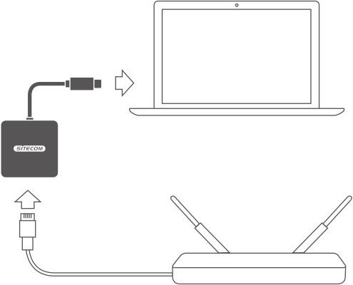 Produktbild Sitecom USB-C to GB LAN Adapter (USB-C)
