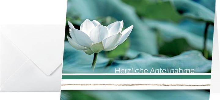 Produktbild Sigel 10 Trauerkarten Water Lily DIN A6 (220 g/m², 10 x)
