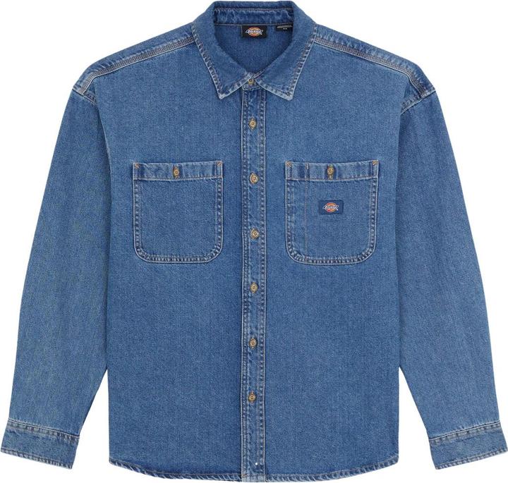 The Dickies Houston Ls Shirt Classic Blue