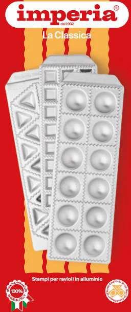 Actual product image Imperia Raviolamp Tris Ravioli Classici, Tortelli Classici and Ravioli Chef made of aluminium with