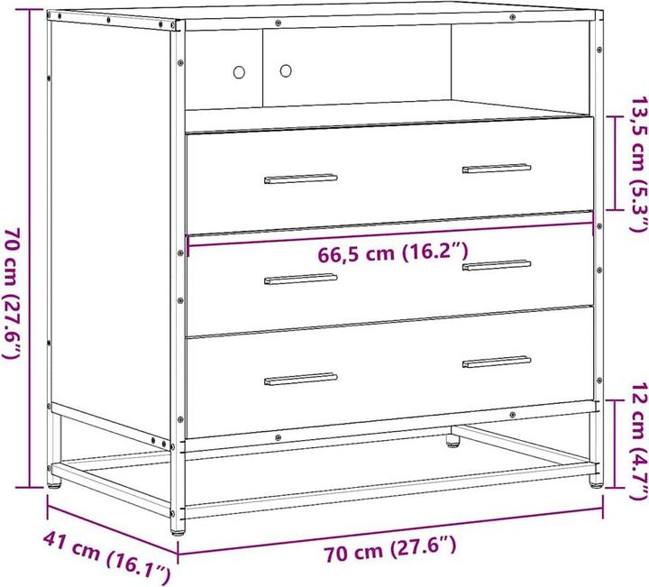 Produktbild VidaXL Malaya (70 x 41 x 70 cm)