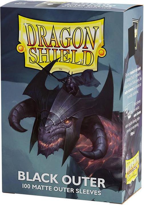 Produktbild Arcane Tinman Dragon Shield Matte Outer Sleeves - Black - Standard Size (100)