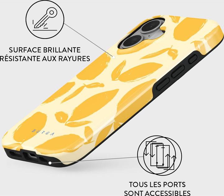 Actual product image Burga Lemon Tart Tough Magsafe Case For iPhone 16 Plus (Apple iPhone 16 Plus)