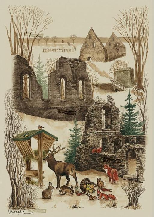 Pappnoptikum 1071 - The green treasure of the monks (sustainable grass paper advent calendar)