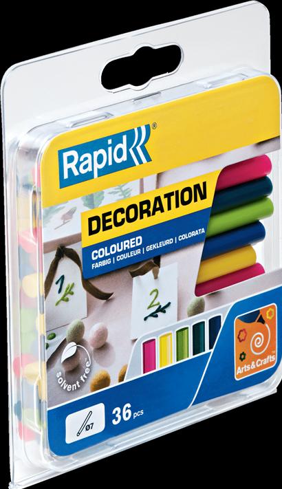Immagine prodotto Rapid Colla stick colorata moderna Ø7x90mm 36 pezzi