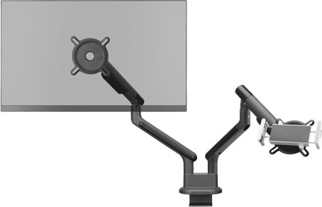 Actual product image One for All Monitor mount design dual black (Table, 35")