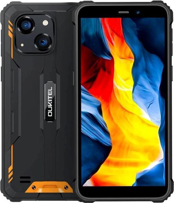 Produktbild Oukitel G2 6' 4/64 DS Smartphone. 6300 mAh (orange) ohne Ladegerät (64 GB, Schwarz, Orange, 5.98", 13 Mpx, 4G)