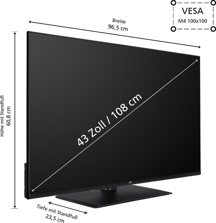 Immagine prodotto JVC LT-43VUQ3455 LED-TV UHD QLED TIVO (43", QLED, 4K, 2024)