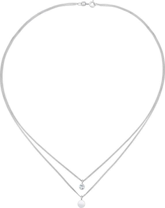 Produktbild Elli Plättchen (925 Sterling Silber, Glaskristall, 40 - 50 cm)