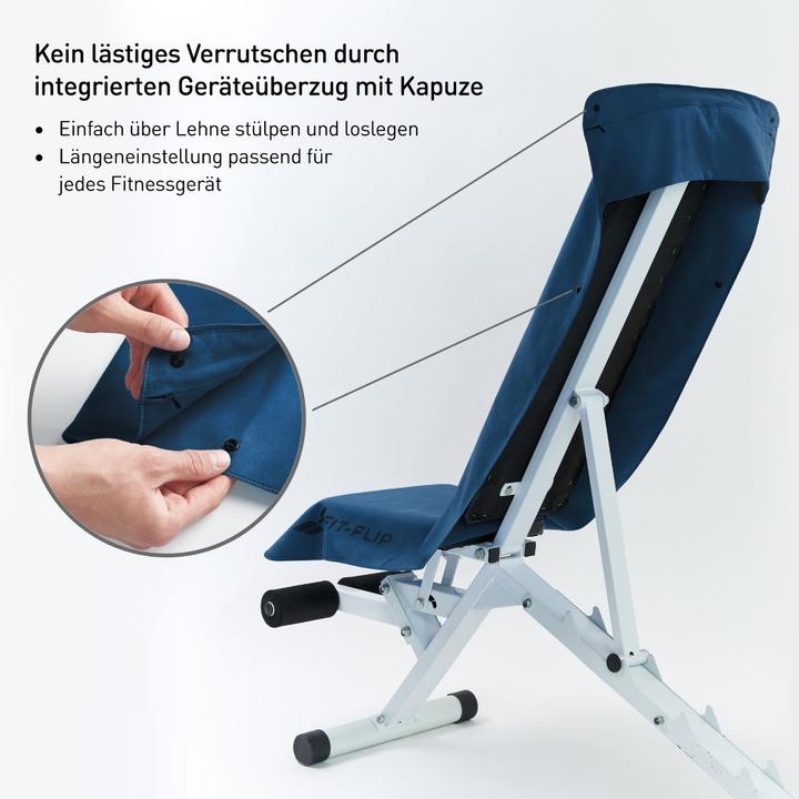 Image du produit Fit-Flip Fitnesshandtuch Mikrofaser mit Reissverschlusstasche 130x48cm (130 x 48 cm)
