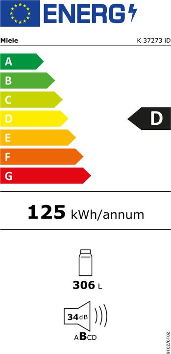 Energie-Label Miele K 37273 Id (306 l)