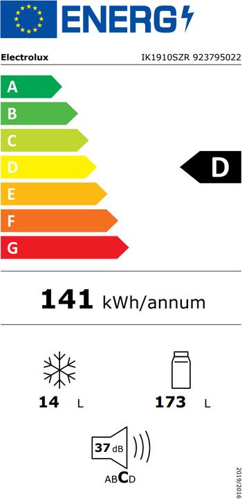 Energie-Label Electrolux Ik1910szr (187 l)