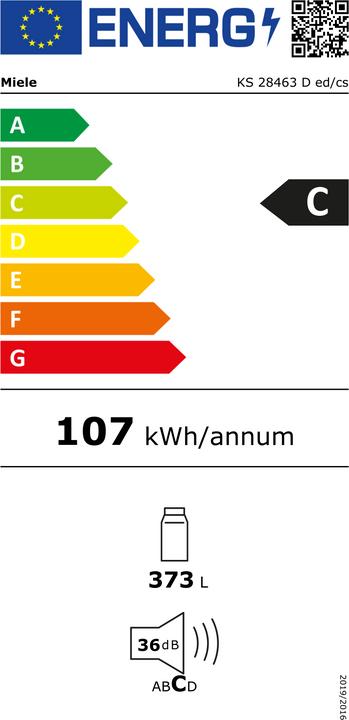 Energy Label Miele KS 28463 D ED (373 l)