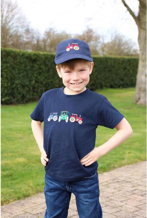 Actual product image British Country Collection Children/Kids Three Tractors T-Shirt (140)